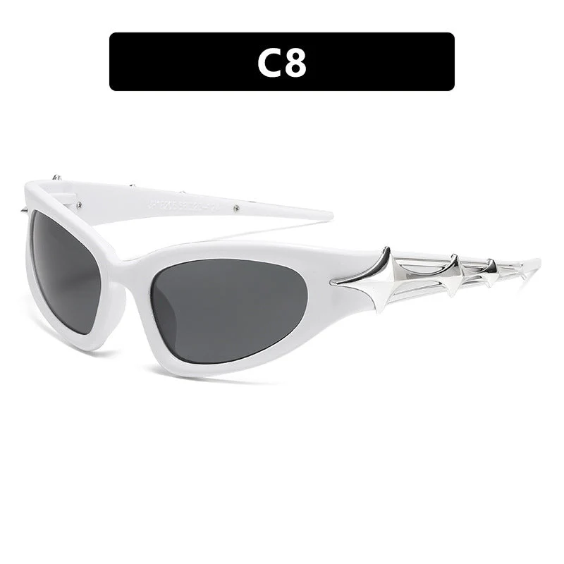 Damer futuristisk solbrille med unikt stjernedesign Luvikno