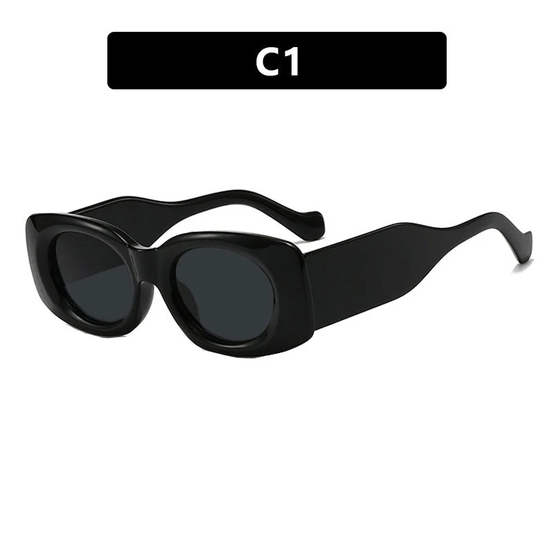 Dame futuristisk solbrille i elegant kvadratdesign Luvikno