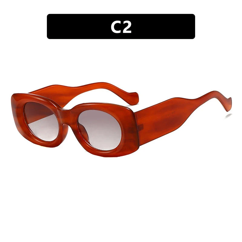 Dame futuristisk solbrille i elegant kvadratdesign Luvikno