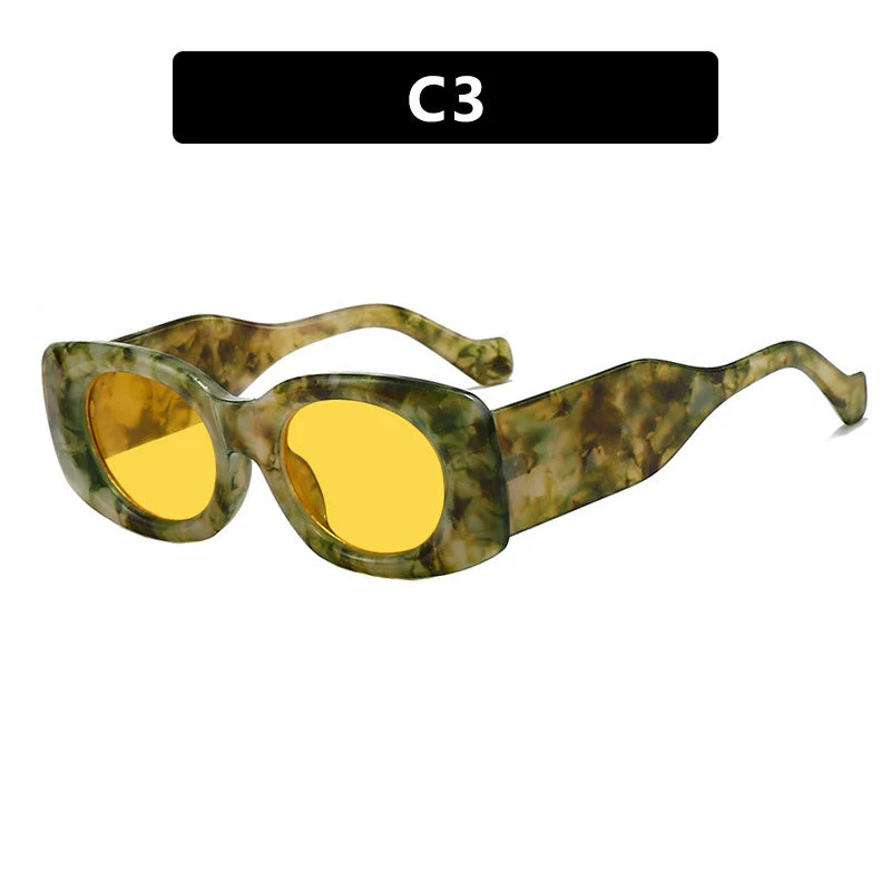 Dame futuristisk solbrille i elegant kvadratdesign Luvikno