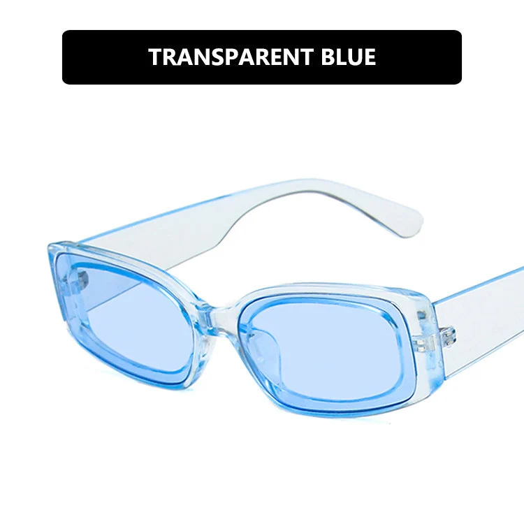 Damer futuristisk kvadratisk solbrille med transparent rammedesign og UV-beskyttelse Luvikno