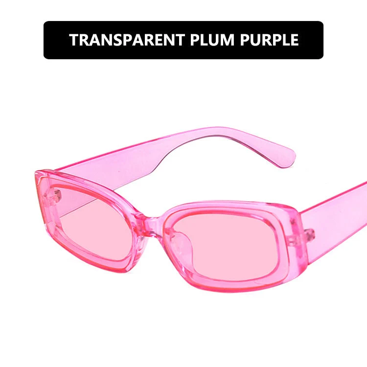 Damer futuristisk kvadratisk solbrille med transparent rammedesign og UV-beskyttelse Luvikno