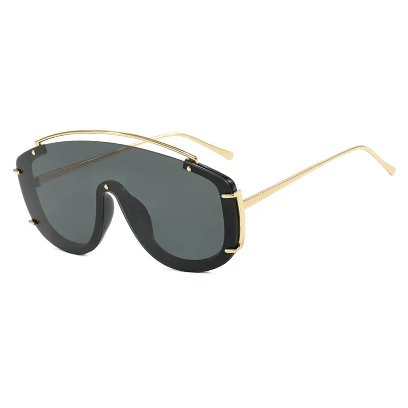Dame futuristisk oversized solbriller Luvikno