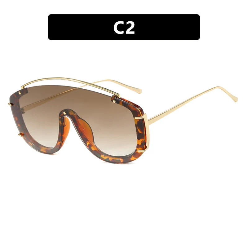 Dame futuristisk oversized solbriller Luvikno