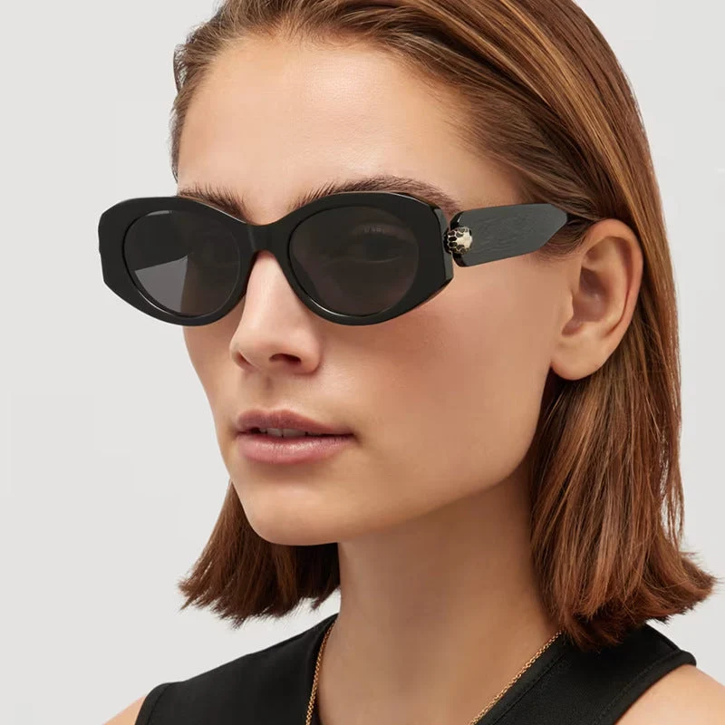 Dame ekstravagant solbrille i unikt skilpadde mønster Luvikno