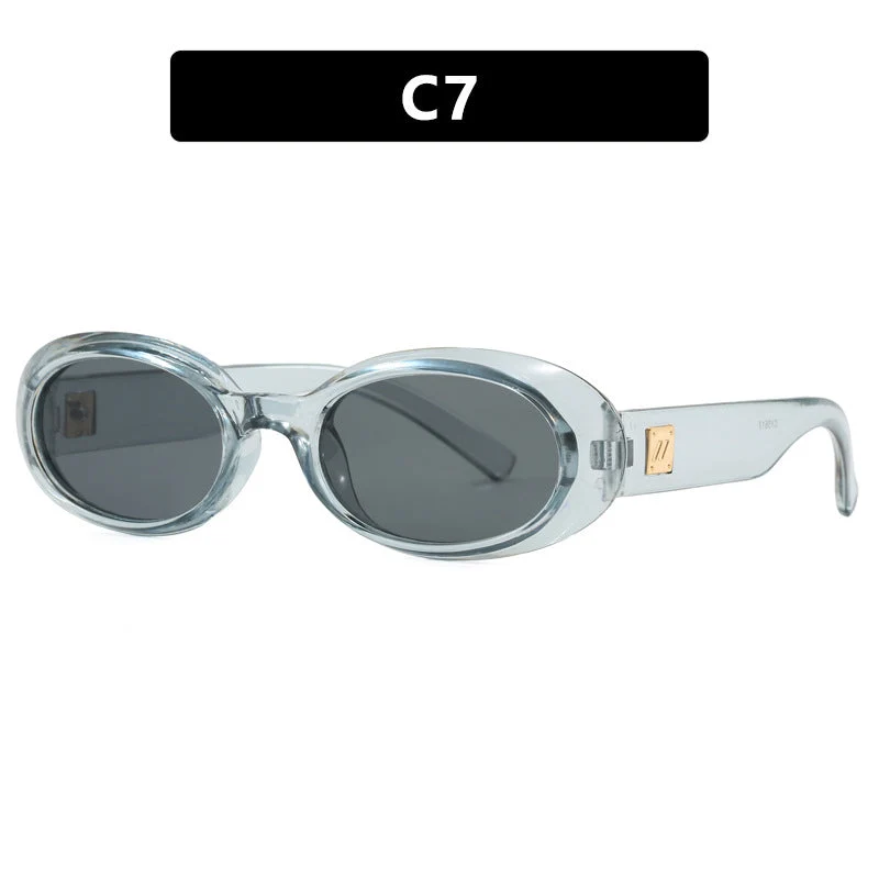 Dame eksklusiv solbrille i elegant ovalt design Luvikno