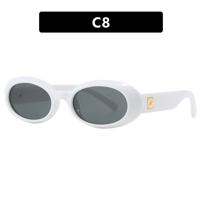 Dame eksklusiv solbrille i elegant ovalt design Luvikno