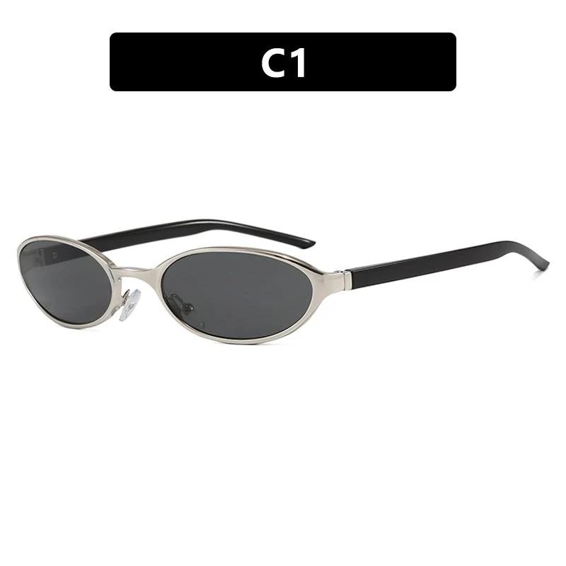Dame elegant solbrille med beskyttende UV-filter og smal ramme Luvikno