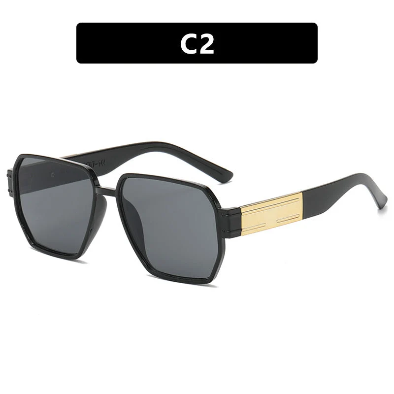 Damer elegant solbrille med markant geometrisk ramme Luvikno