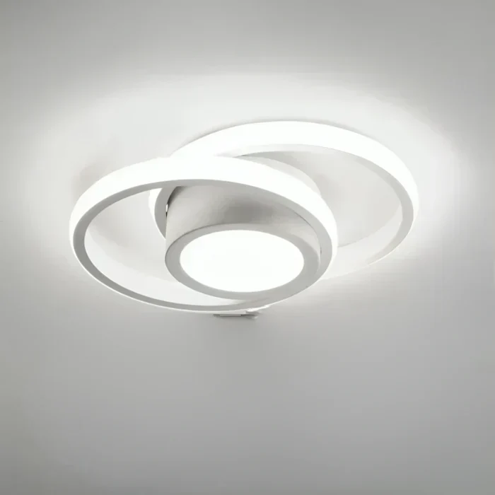 Moderne LED Taklampe med Dobbeltring Design - Twilight Rings | Luvikno