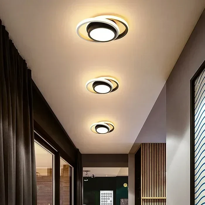 Moderne LED Taklampe med Dobbeltring Design - Twilight Rings | Luvikno