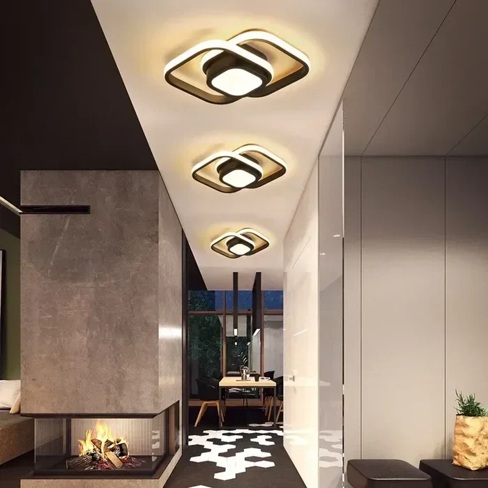 Moderne LED Taklampe med Dobbeltring Design - Twilight Rings | Luvikno