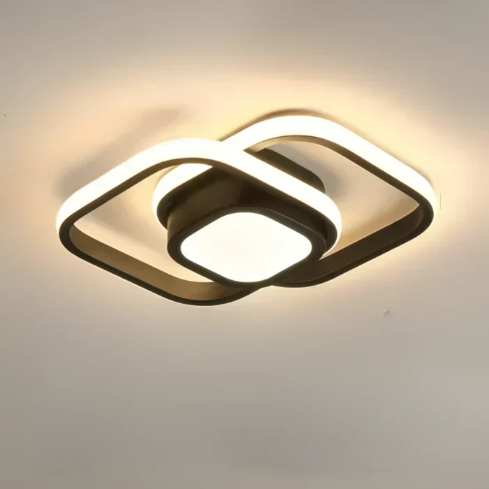 Moderne LED Taklampe med Dobbeltring Design - Twilight Rings | Luvikno