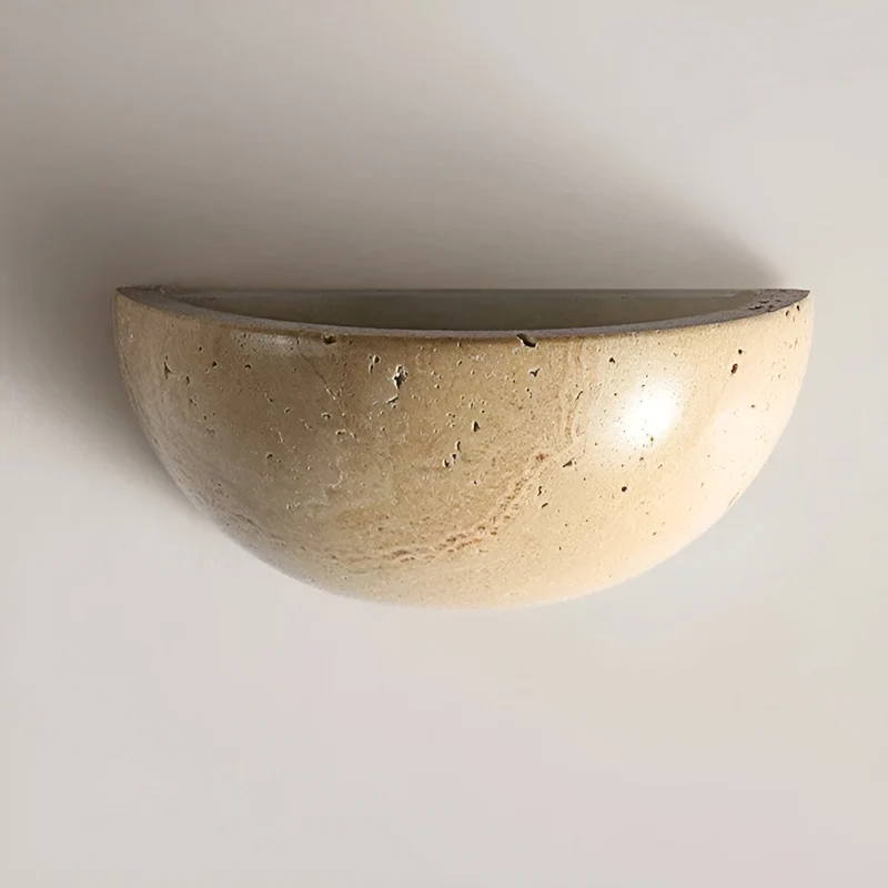 Halv-Rund LED Wabi-Sabi Vegglampe - ZenGlow | Luvikno