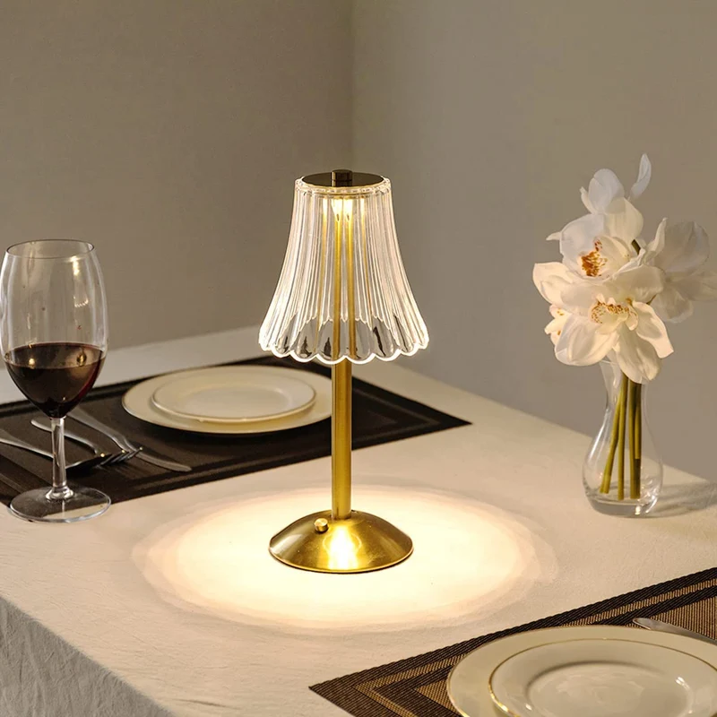 LED Retro Bordlampe USB-oppladbar - BrillianceGlow | Luvikno