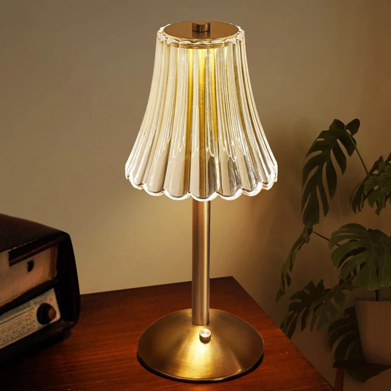 LED Retro Bordlampe USB-oppladbar - BrillianceGlow | Luvikno