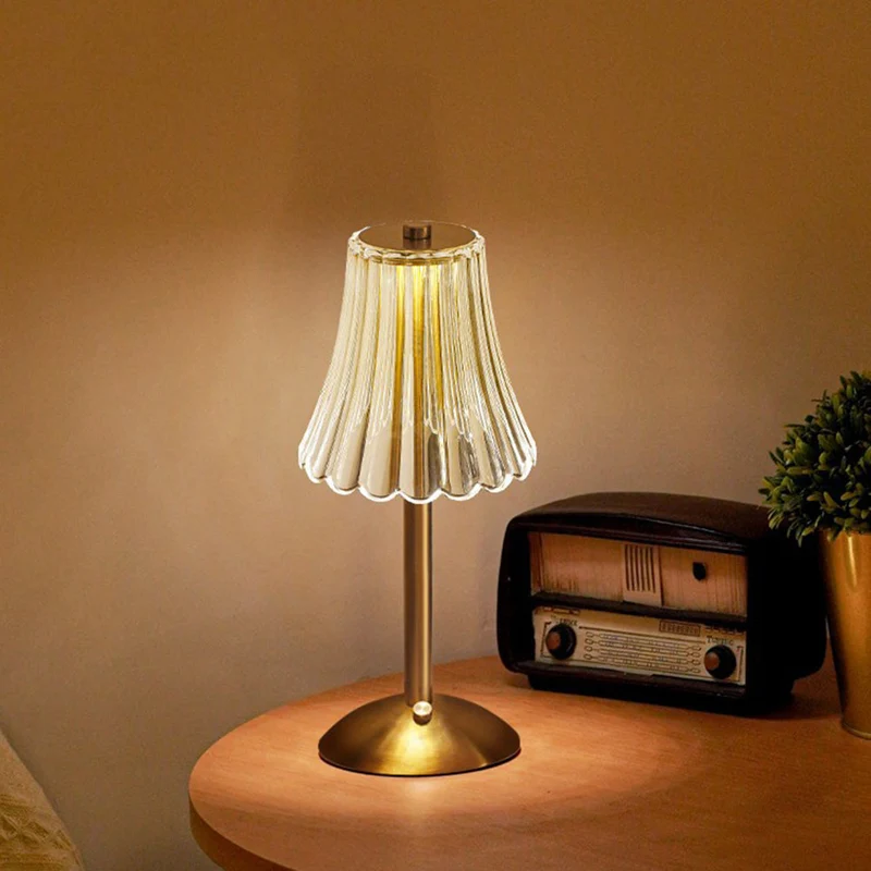 LED Retro Bordlampe USB-oppladbar - BrillianceGlow | Luvikno
