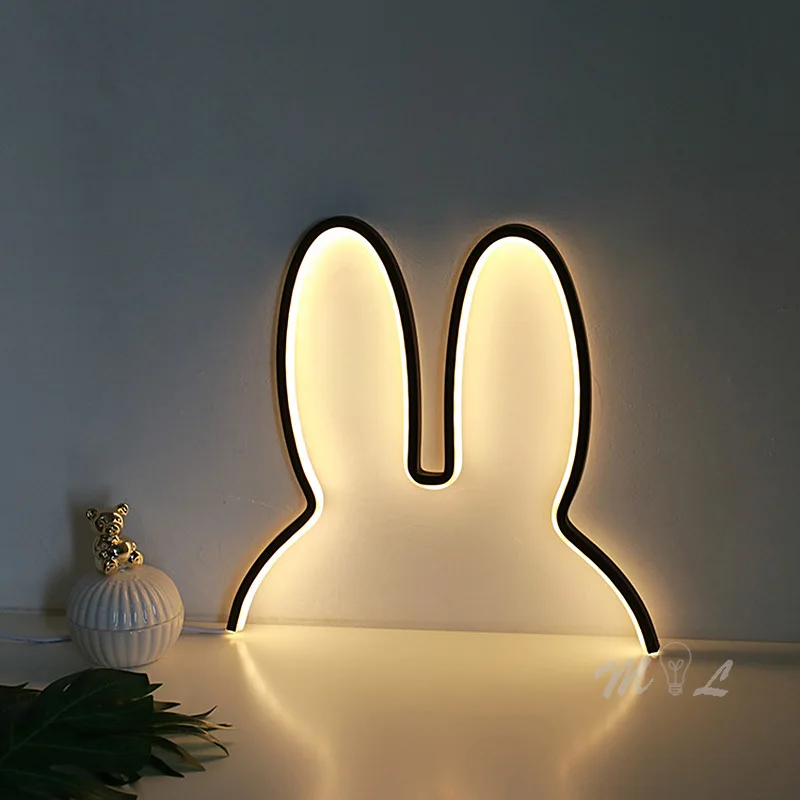 USB Oppladbar Kanin Nattlys med Omgivelsesbelysning - BunnyLight | Luvikno