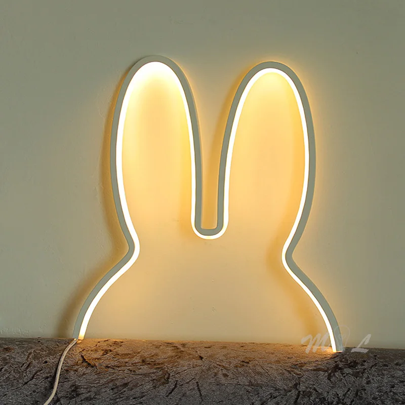 USB Oppladbar Kanin Nattlys med Omgivelsesbelysning - BunnyLight | Luvikno