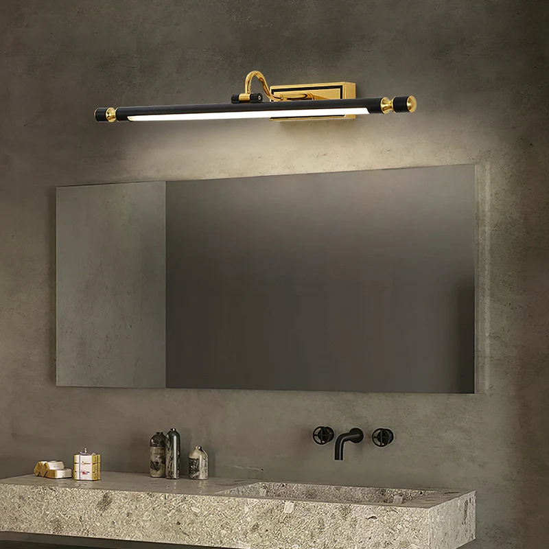 Luksus svart-gull speillampe – LumoGold | Luvikno