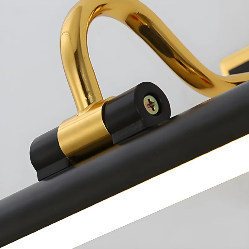 Luksus svart-gull speillampe – LumoGold | Luvikno
