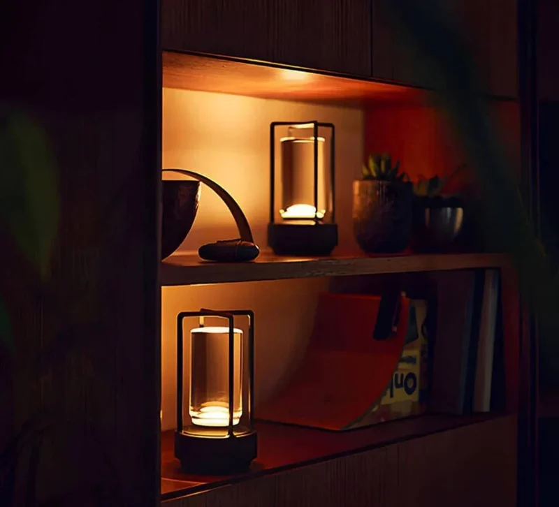 Vanntett og bærbar krystallbordlampe - AuroraGlow | Luvikno
