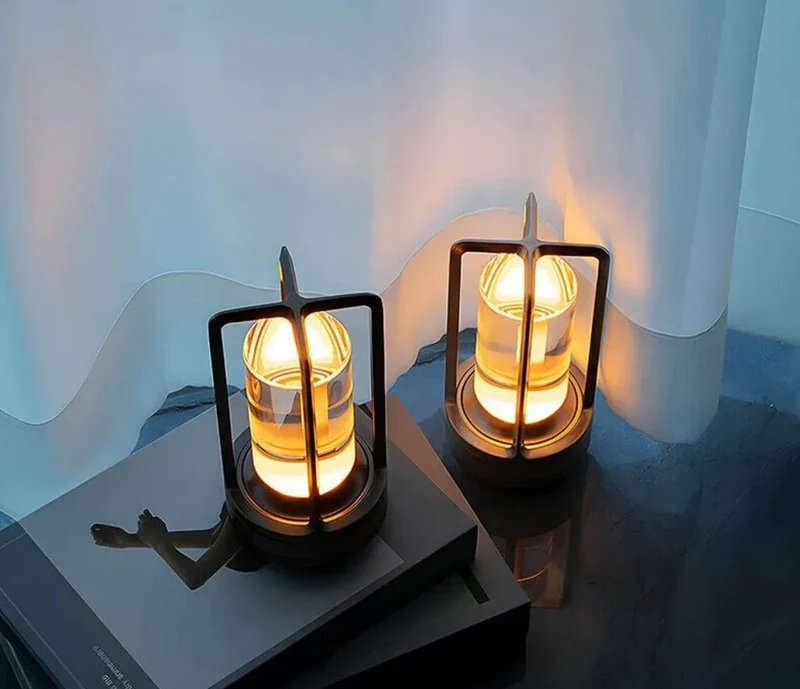 Vanntett og bærbar krystallbordlampe - AuroraGlow | Luvikno