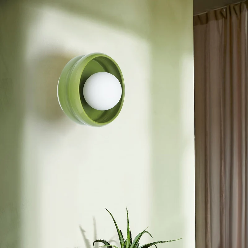 Rund Keramisk Vegglampe - Circo | Luvikno
