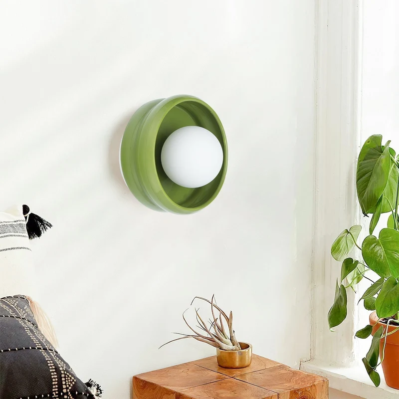 Rund Keramisk Vegglampe - Circo | Luvikno