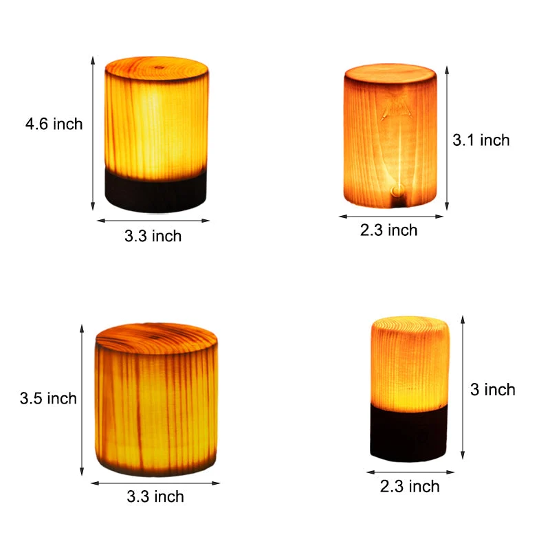 Stilig LED Bordlampe - WoodGlow | Luvikno