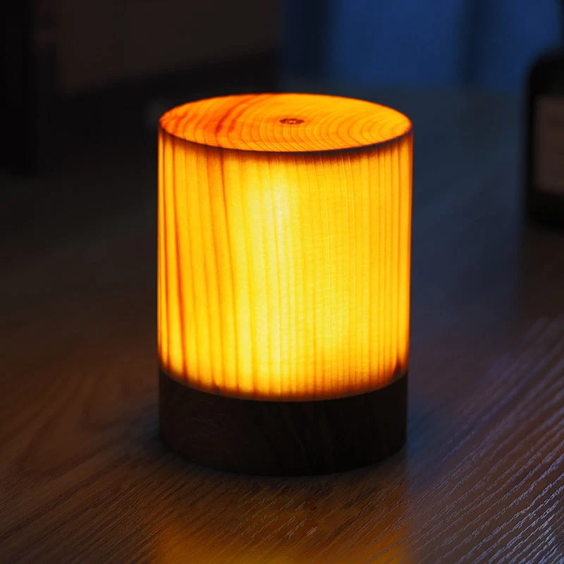 Stilig LED Bordlampe - WoodGlow | Luvikno