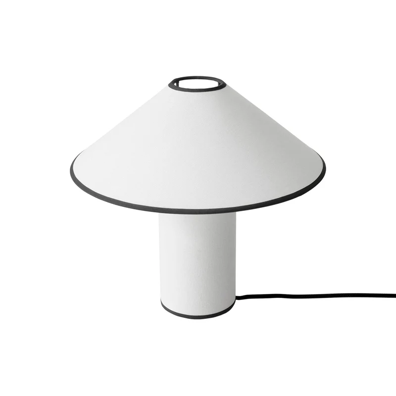 Bordlampe med tekstilskjerm – Lunara | Luvikno