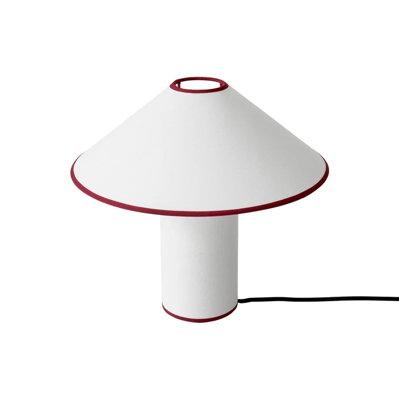 Bordlampe med tekstilskjerm – Lunara | Luvikno