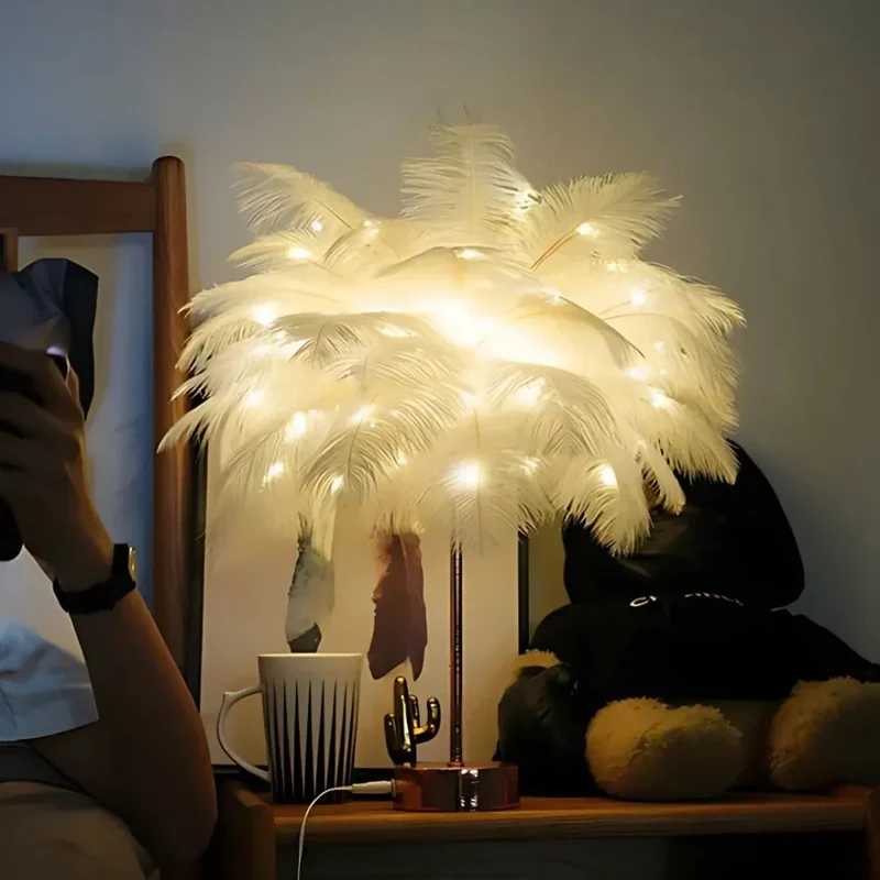 Atmosfærisk Fjær Palm Tre Lamp - LumaPalm | Luvikno