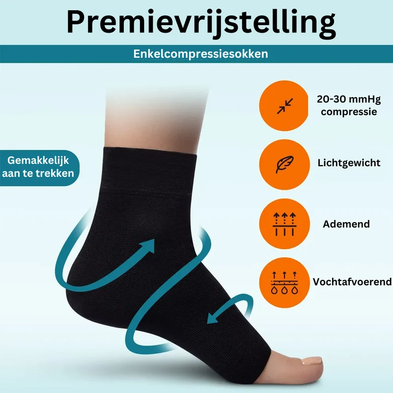 Komprimerende ankel sokker for nevropati - AnkleSupport Pro | Luvikno