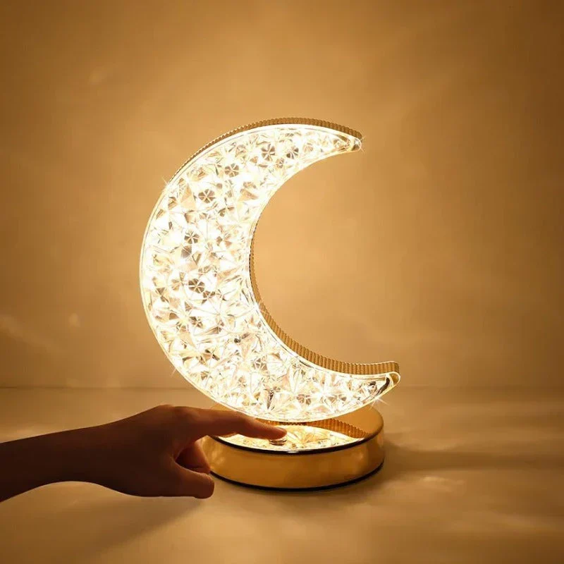 Magisk krystallbordlampe med dimmer - Celestia | Luvikno
