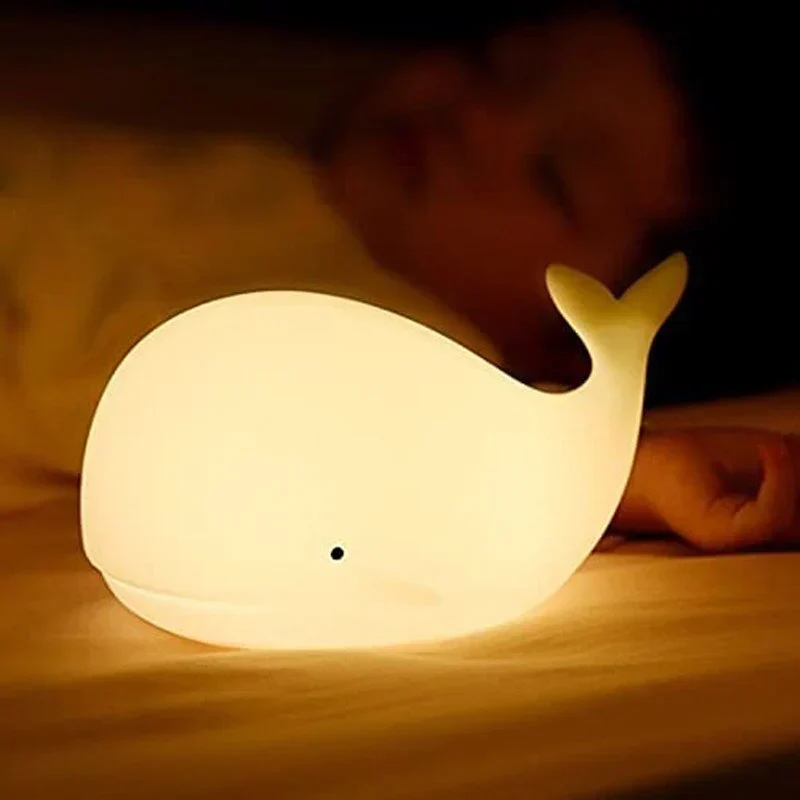 Søt hval nattlys med fargeforandring - GlowWhale | Luvikno