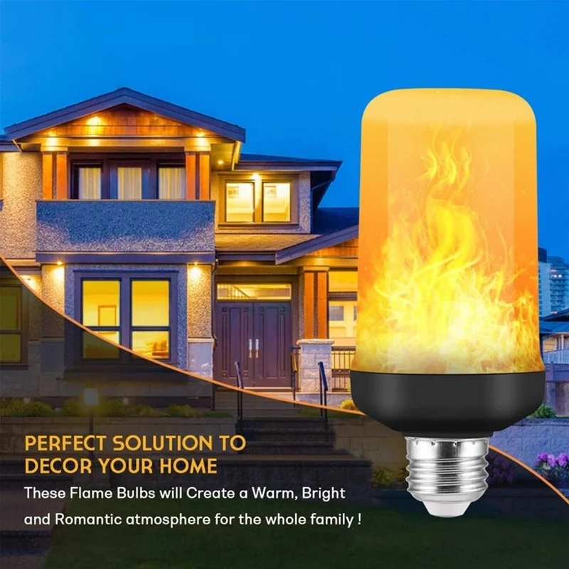 LED FLAME LIGHT PARTY LAMP - 4 MODUSER BRANN SIMULERING | Luvikno