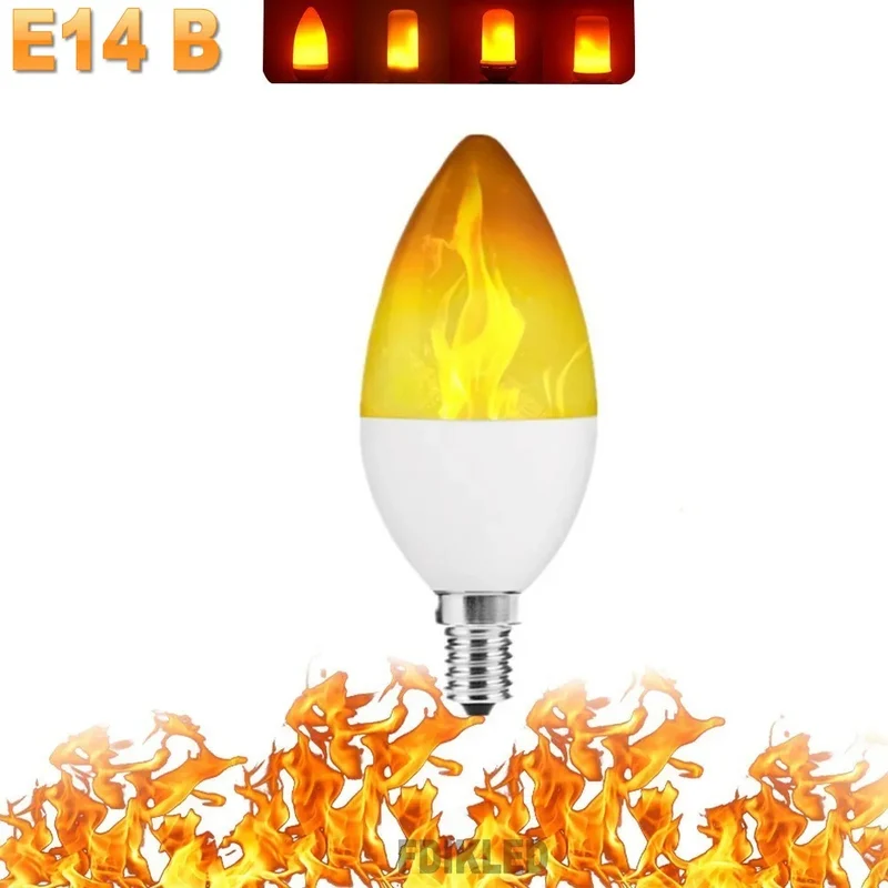 LED FLAME LIGHT PARTY LAMP - 4 MODUSER BRANN SIMULERING | Luvikno