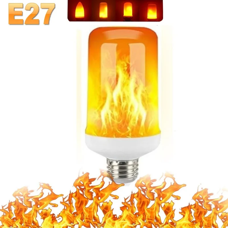 LED FLAME LIGHT PARTY LAMP - 4 MODUSER BRANN SIMULERING | Luvikno
