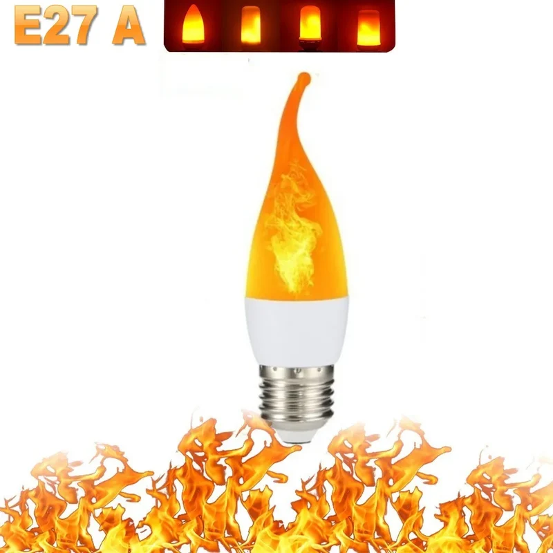 LED FLAME LIGHT PARTY LAMP - 4 MODUSER BRANN SIMULERING | Luvikno