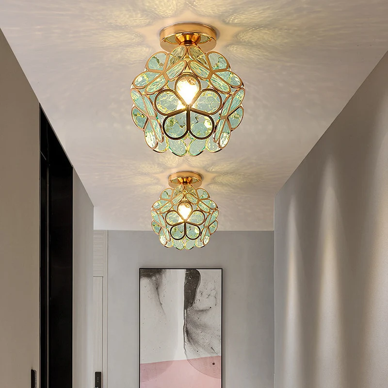 Kunstnerisk Glass Ceiling Lamp med Blomsterdesign - FlowerHall | Luvikno