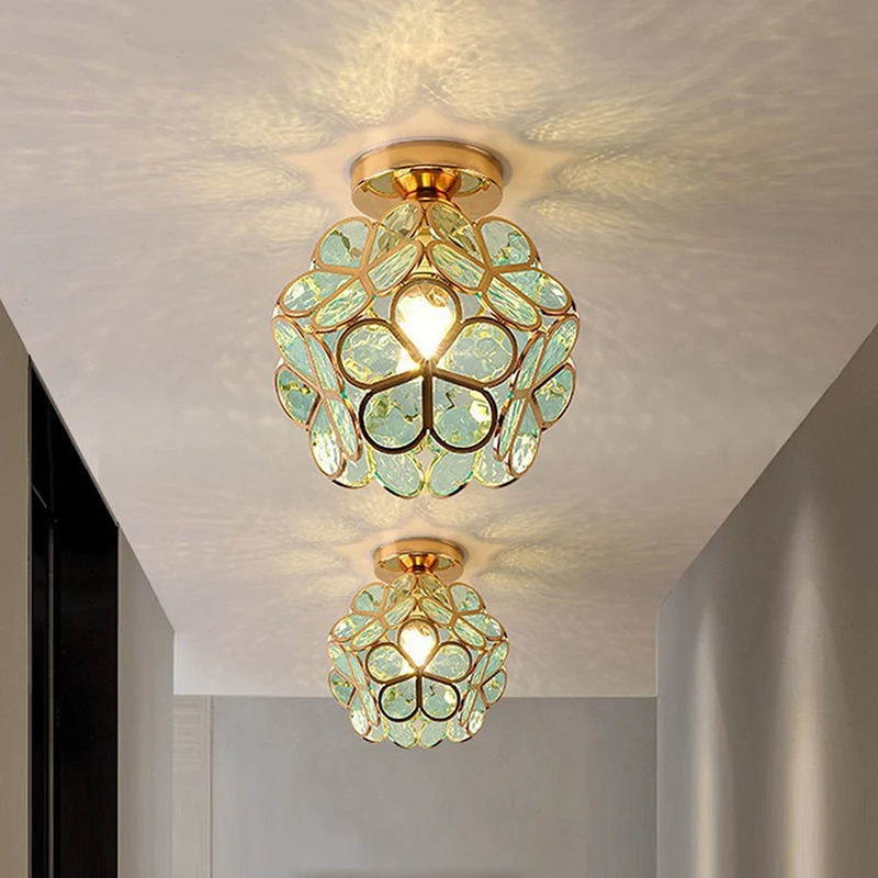 Kunstnerisk Glass Ceiling Lamp med Blomsterdesign - FlowerHall | Luvikno