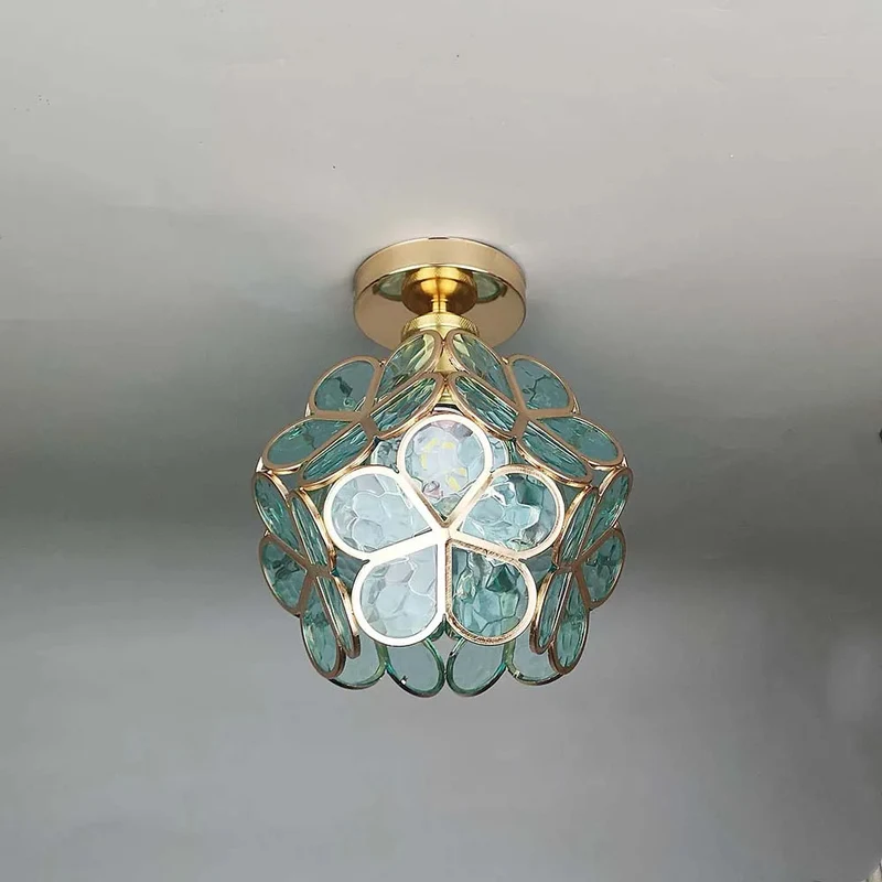 Kunstnerisk Glass Ceiling Lamp med Blomsterdesign - FlowerHall | Luvikno