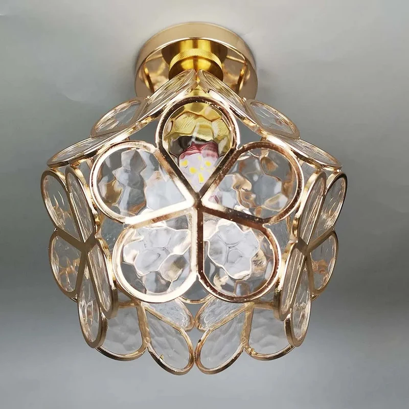 Kunstnerisk Glass Ceiling Lamp med Blomsterdesign - FlowerHall | Luvikno