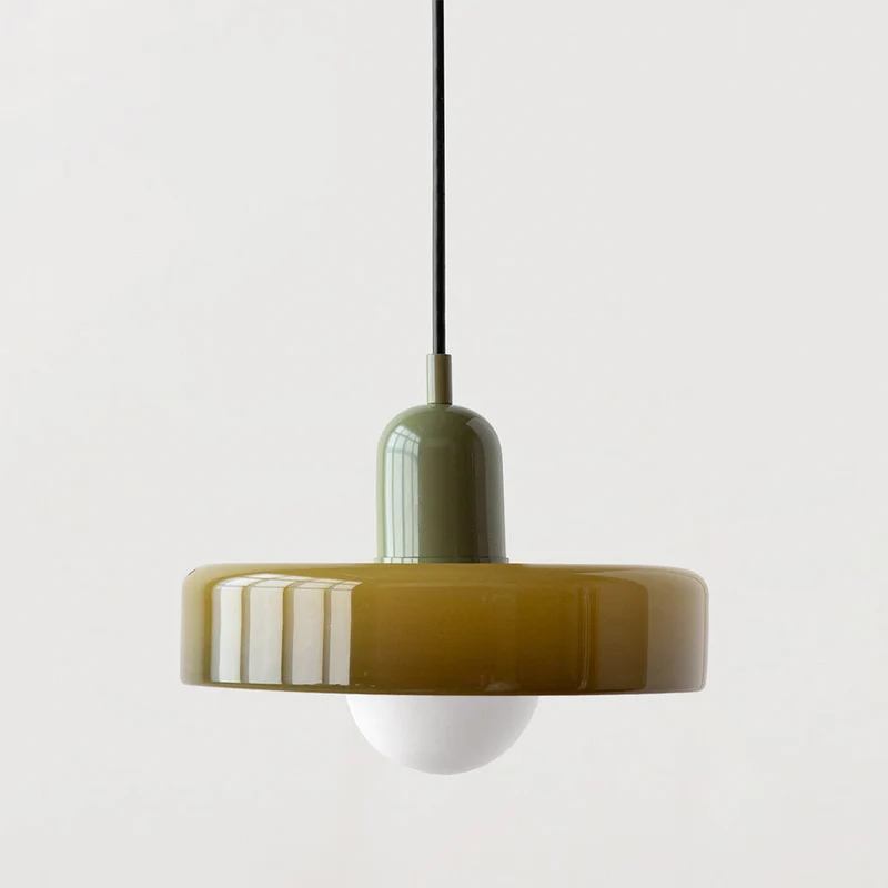 Farget glass pendellampe - BauLume | Luvikno