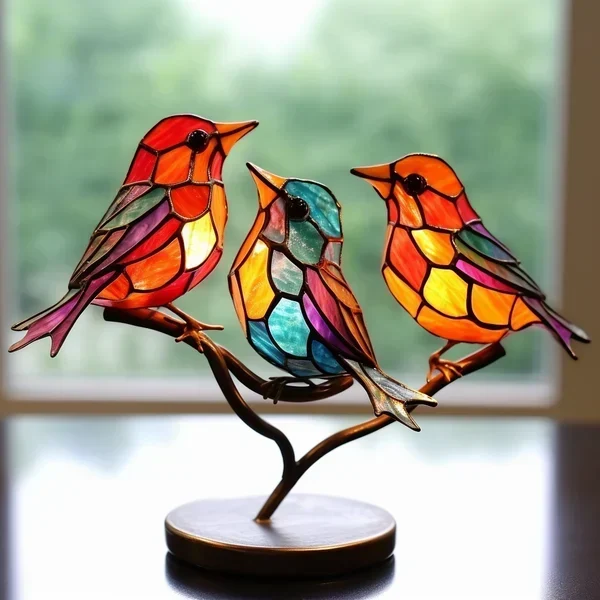 Fargede Glassfugler for Chic Interiørdesign - ChicGlass Birds | Luvikno