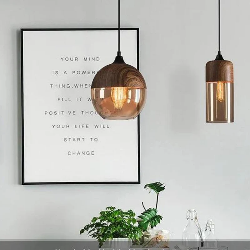 Stilig skandinavisk tre taklampe - NordLuna | Luvikno