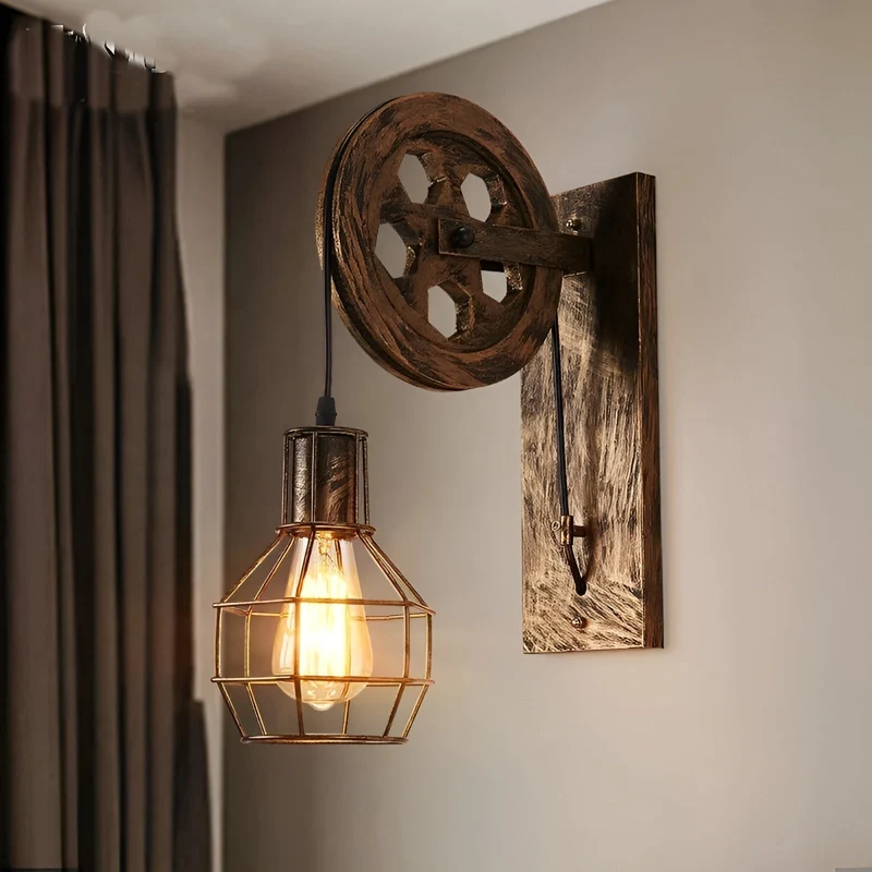Vintage Industrial LED Vegglampe - IronGlare | Luvikno