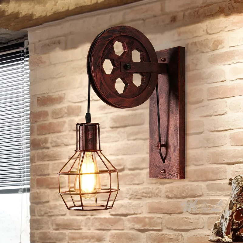 Vintage Industrial LED Vegglampe - IronGlare | Luvikno